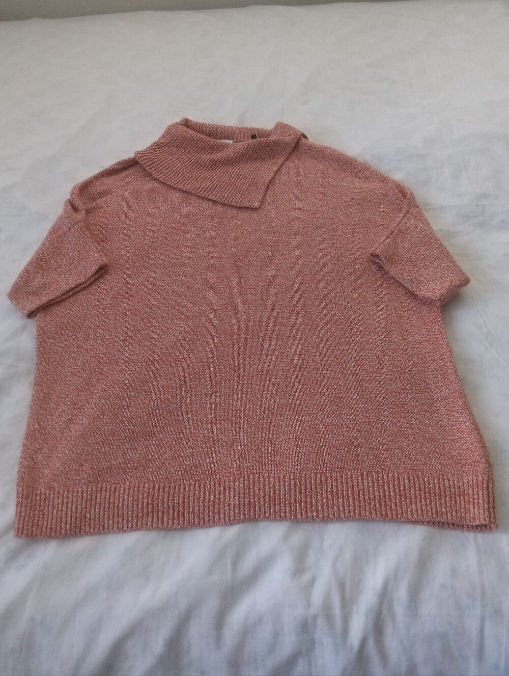 CAbi Coral Short-Sleeve Turtleneck Sweater